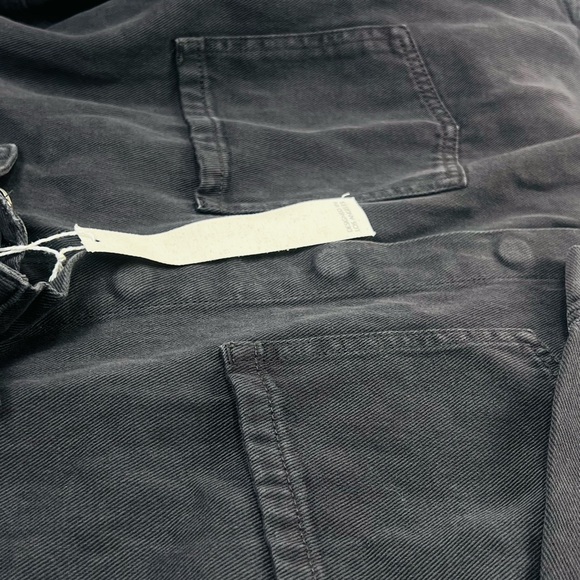 Saltwater Luxe Washed Black Jean Jacket with Fringe 100% Cotten cowgirl biker - Picture 8 of 14